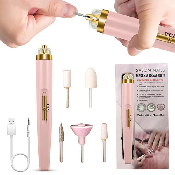 Mini Electric Nail Polishing Machine High-speed Nail Manicure Drill Rechargeable Nail Grinder Tools for Fingernail Toenail